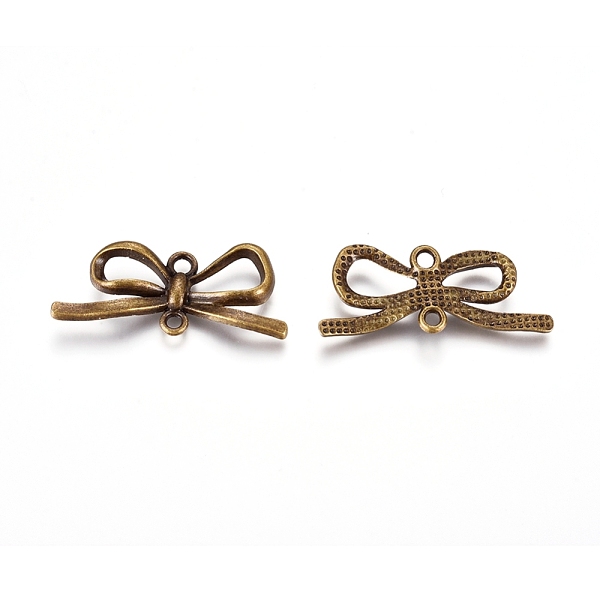 

PandaHall Tibetan Style Alloy Links connectors, Lead Free, Bowknot, Antique Bronze, 34x14x4mm, Hole: 2mm Alloy Bowknot