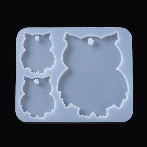 

PandaHall Owl Pendant Silhouette Silicone Molds, Resin Casting Molds, For UV Resin, Epoxy Resin Jewelry Making, White, 85x103x5.5mm, Owl...