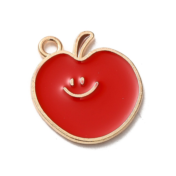 

PandaHall Alloy Enamel Pendants, Light Gold, Fruit, Apple, 19.5x18x1mm, Hole: 1.8mm Alloy+Enamel Apple