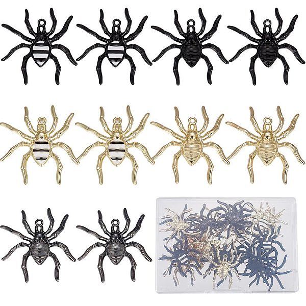 

PandaHall SUNNYCLUE 20Pcs 5 Styles Alloy Enamel Pendants, Spider Charm, Mixed Color, 37x35x4~4.5mm, Hole: 2mm, 4pcs/style Alloy+Enamel...