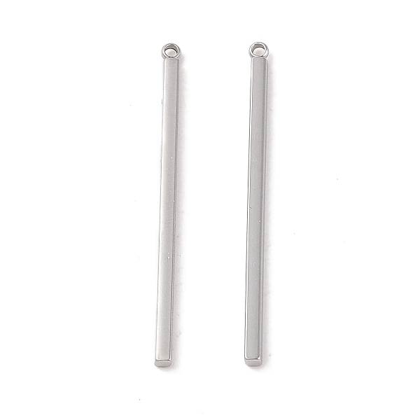 

PandaHall 304 Stainless Steel Pendants, Cuboid/Bar Charm, Stainless Steel Color, 42.5x2.5x2mm, Hole: 1.4mm 304 Stainless Steel Cuboid