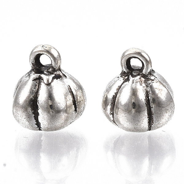 

PandaHall Autumn Theme Tibetan Style Alloy Charms, Cadmium Free & Lead Free, Pumpkin, Antique Silver, 9x8mm, Hole: 1.2mm, about 725pcs/1000g...