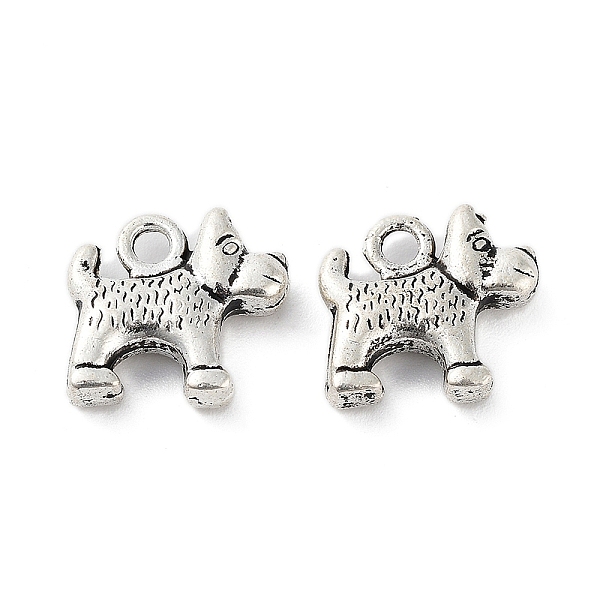 

PandaHall ATibetan Style lloy Charms, Cadmium Free & Lead Free, Dog, Antique Silver, 13x14x4mm, Hole: 2.2mm, about 485pcs/1000g Alloy Dog