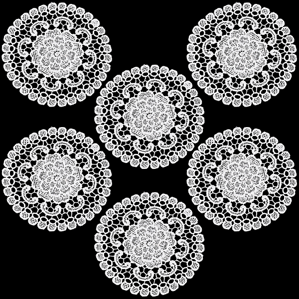 花柄ポリエステル刺繍レースコースター