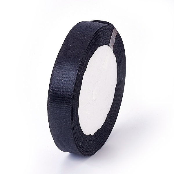

PandaHall Garment Accessories 5/8 inch(16mm) Satin Ribbon, Black, 25yards/roll(22.86m/roll) Polyester Black