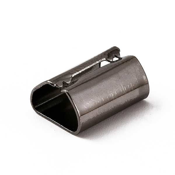 

PandaHall Iron Folding Crimp Ends, Rectangle, Gunmetal, 12x9x5mm Iron