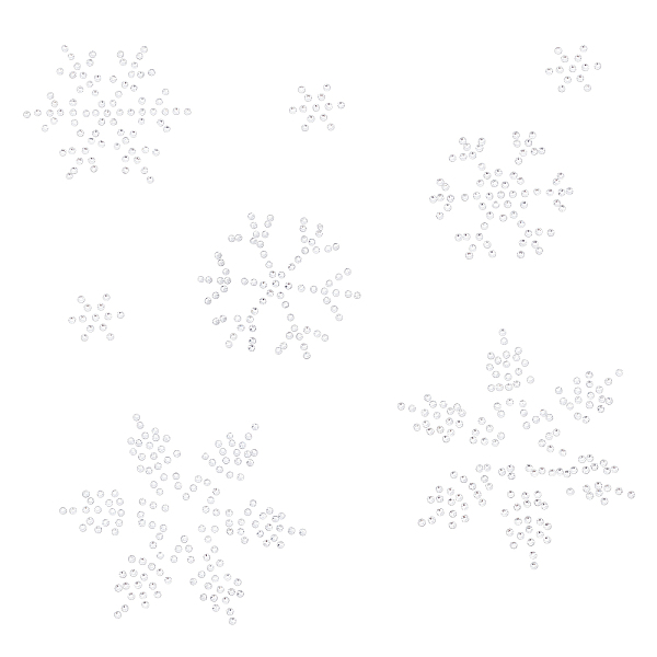 PandaHall FINGERINSPIRE 3pcs Snowflake Pattern Iron on Crystal Rhinestone Decals Rhinestone Transfers Patches Hot Melt Sparkle Decals for...