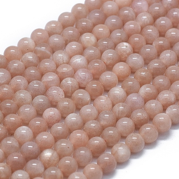 Natural Orange Sunstone Beads Strands