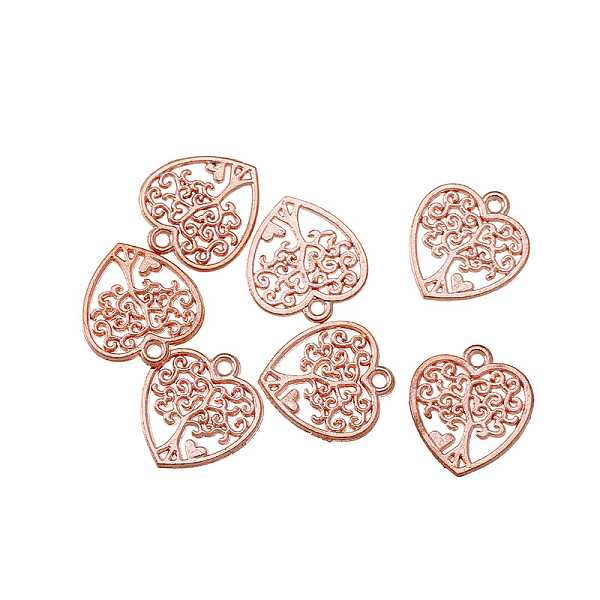 

PandaHall Alloy Pendants, Heart, Rose Gold, 17x18mm, Hole: 2mm Alloy Heart