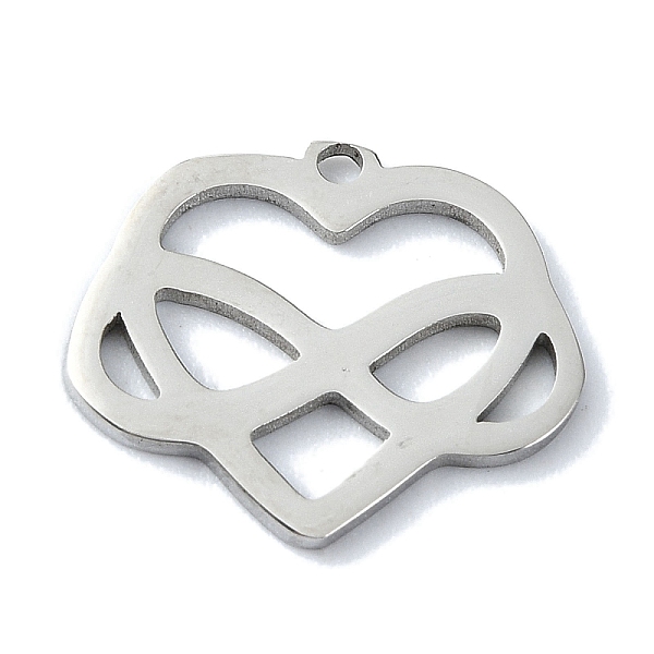 

PandaHall 304 Stainless Steel Pendants, Laser Cut, Heart with Infinity Charms, Stainless Steel Color, 12x15x1mm, Hole: 1mm 304 Stainless...