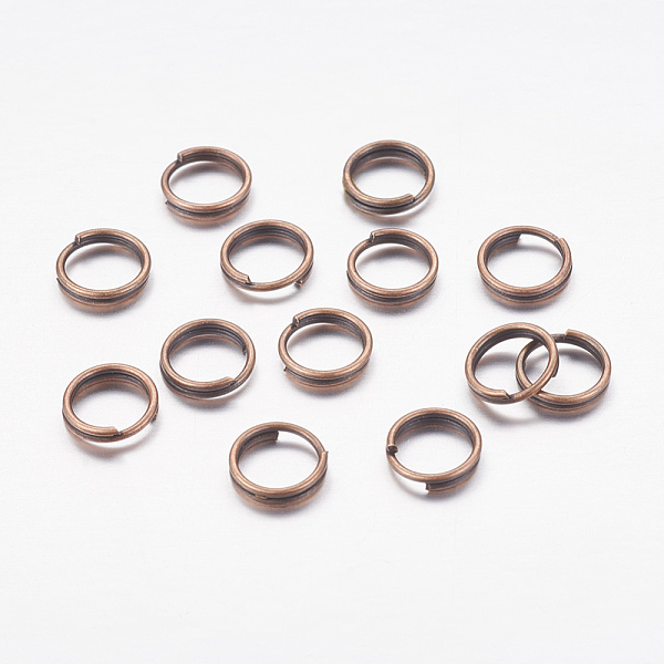 

PandaHall Iron Split Rings, Double Loops Jump Rings, Cadmium Free & Nickel Free & Lead Free, Red Copper, 6x1.4mm, about 5.3mm inner diameter...