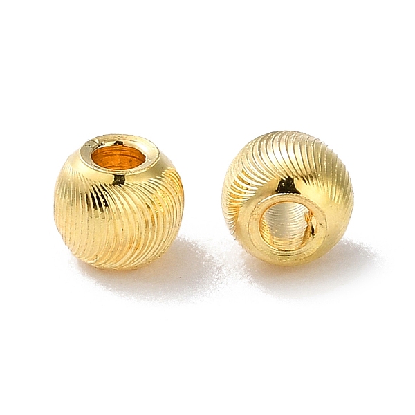 

PandaHall Brass Beads, Round, Real 18K Gold Plated, 3.5x3mm, Hole: 1.5mm Brass Round