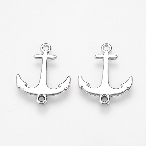 

PandaHall Alloy Links connectors, Anchor, Platinum, 21x17x2mm, Hole: 1mm Alloy Anchor & Helm