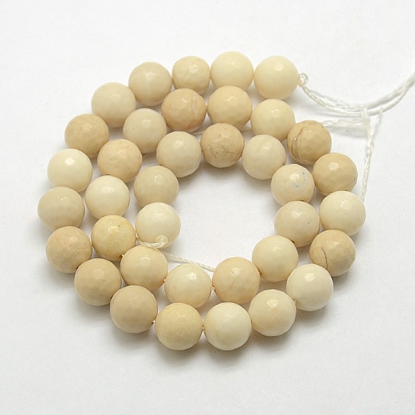 

PandaHall Natural Gemstone Petrified Wood Round Beads Strands, Dyed, Faceted, 10mm, Hole: 1mm, about 38pcs/strand, 15.5 inch Petrified Wood...