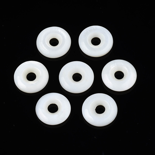 

PandaHall Natural Freshwater Shell Beads, Donut/Disc, Seashell Color, 12x2.5mm, Hole: 3mm Freshwater Shell Disc