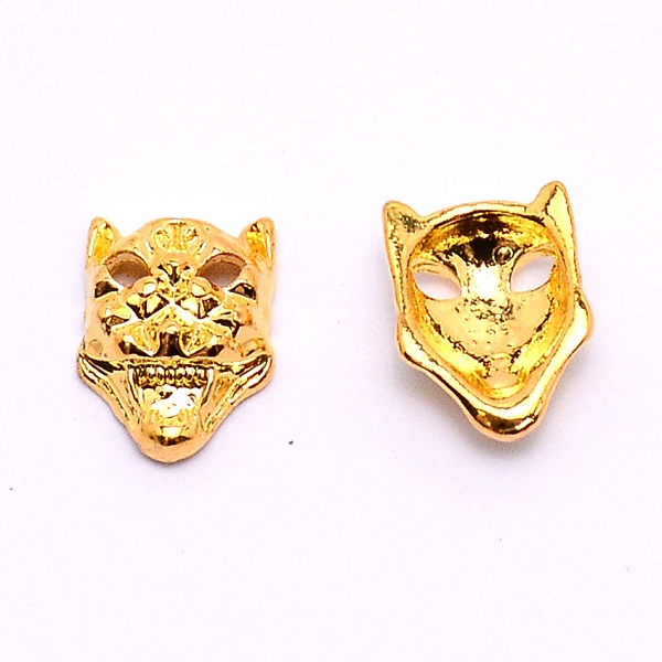 

PandaHall Alloy Cabochons, Nail Art Decoration Accessories for Women, Leopard Head, Golden, 10x7.5x3mm, about 100pcs/bag Alloy Leopard