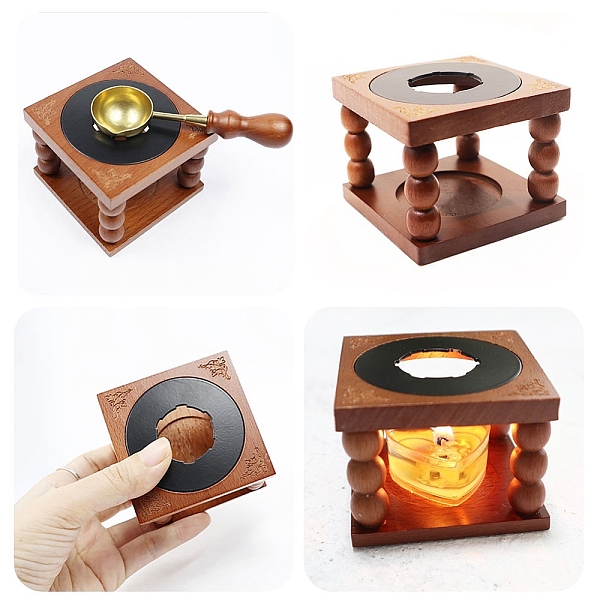 

PandaHall CRASPIRE DIY Kit, with Wood Wax Furnace, Wax Sticks Melting Spoon Tool, Metallic Markers Paints Pens, Wax Seal Sticks without Wick..., Multicolor