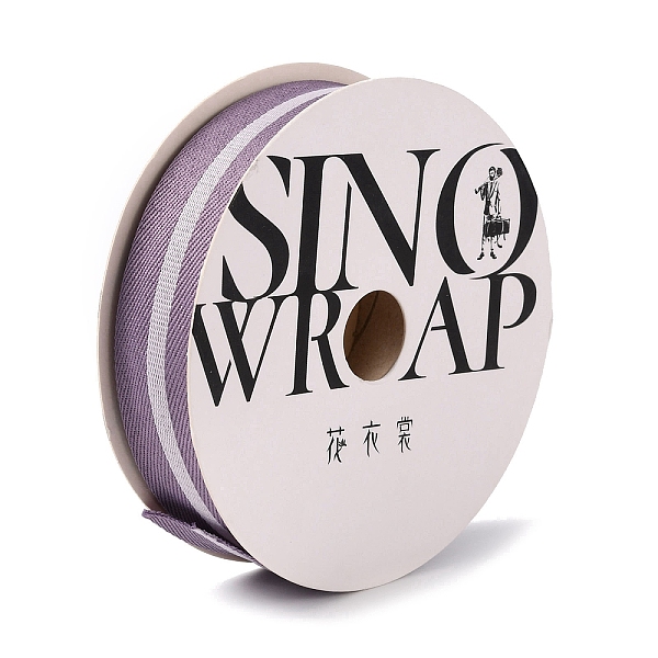 

PandaHall Chinlon Ribbon, Packaging Accessories, Stripe Pattern, Medium Purple, 1-1/8 inch(27x0.3mm), about 20 yards/roll Cloth Stripe