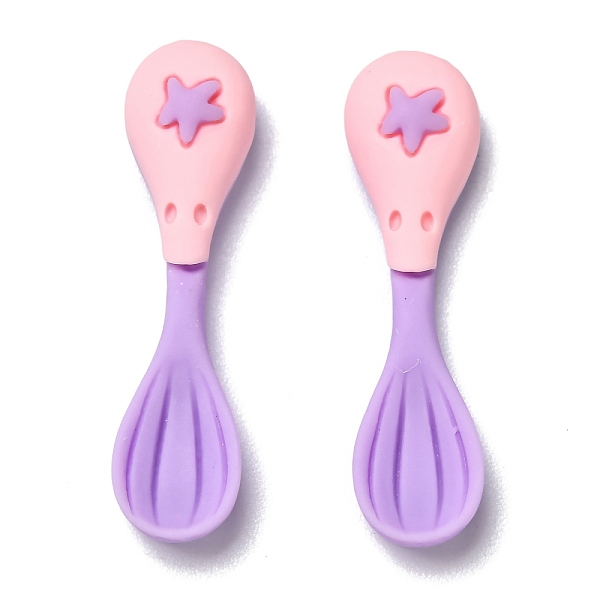 

PandaHall Resin Cabochons, Two Tone, Spoon with Star, Lavender, 33x9x7mm Resin Others Purple