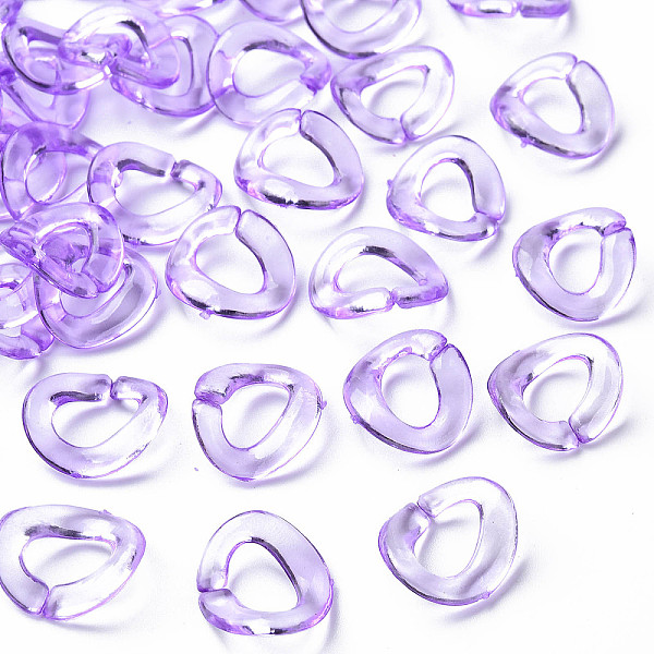 

PandaHall Transparent Acrylic Linking Rings, Quick Link Connectors, for Cable Chains Making, Twisted Oval, Dark Violet, 19x16.5x2.5mm, Inner...