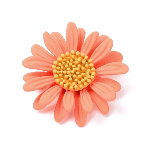 

PandaHall Zinc Alloy Brooches, Enamel Pin, Daisy, Dark Salmon, 33.5x32x12mm, Pin: 0.7mm Alloy