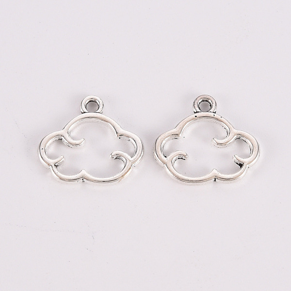 

PandaHall Tibetan Style Alloy Charms, Lead Free & Cadmium Free, Cloud, Antique Silver, 12.5x14x1mm, Hole: 1.5mm, about 1000cs/500g Alloy...