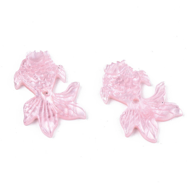 

PandaHall Resin Pendants, Goldfish, Bisque, 28.5x19x2.5mm, Hole: 1.8mm Resin Fish Orange
