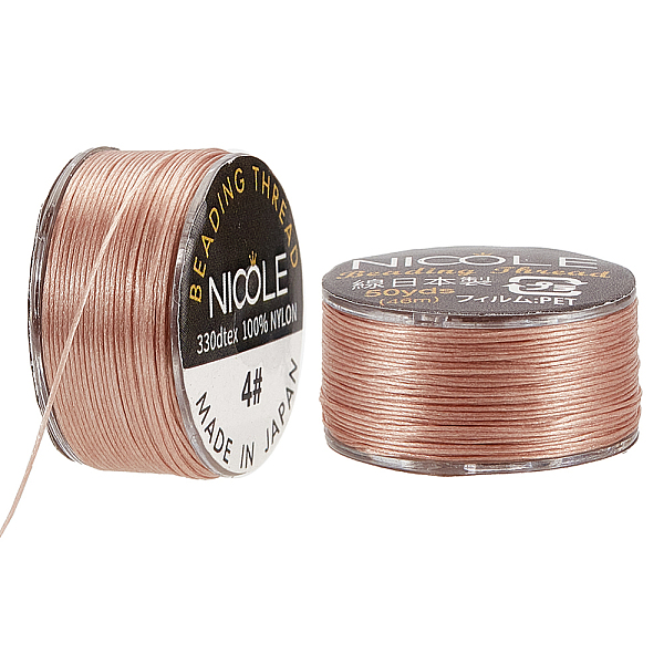 

PandaHall Nylon Beading Thread, Seed Bead Thread, Nylon String for Jewelry Beading Bracelets Making, Blanched Almond, 0.1mm, about 50.31...