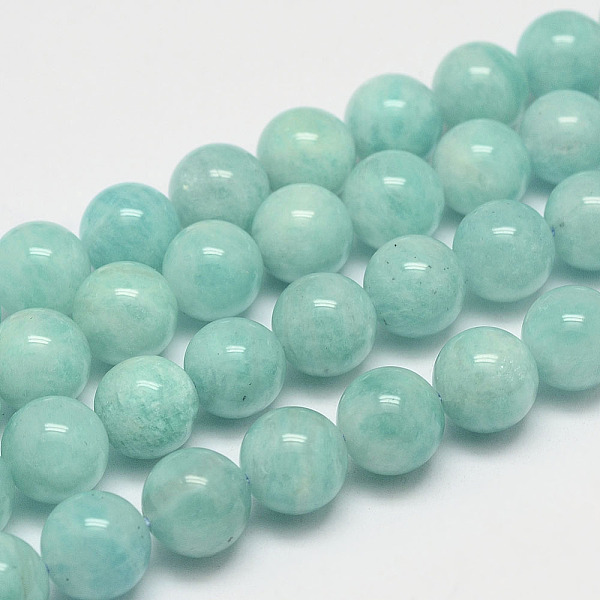 

PandaHall Natural Amazonite Bead Strands, Round, 10mm, Hole: 0.8~1mm, about 40pcs/strand, 15.7 inch Amazonite Round