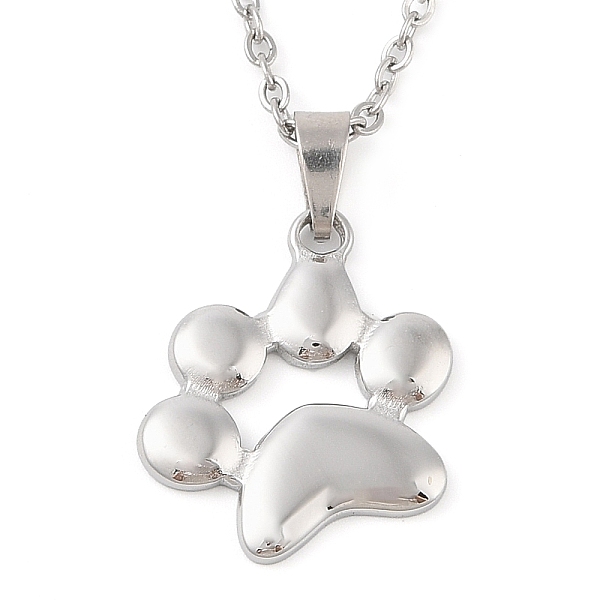 Non-Tarnish 304 Stainless Steel Cable Chain Cat Claw Pendant Necklaces for Women