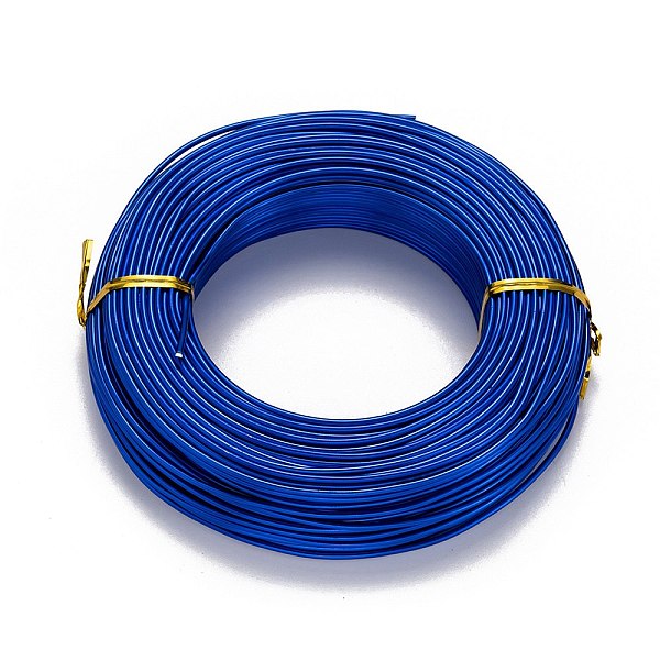 

PandaHall Round Aluminum Wire, Flexible Craft Wire, for Beading Jewelry Doll Craft Making, Royal Blue, 12 Gauge, 2.0mm, 55m/500g(180.4...