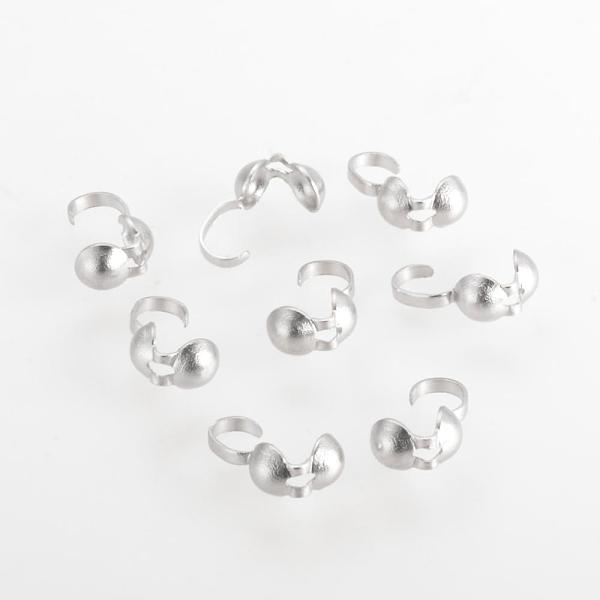 

PandaHall 304 Stainless Steel Bead Tips, Calotte Ends, Clamshell Knot Cover, Stainless Steel Color, 9x4mm, Hole: 1mm 304 Stainless Steel