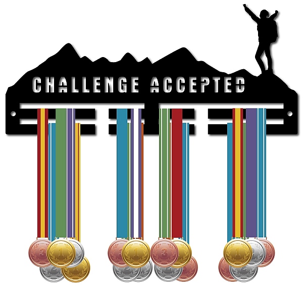 

PandaHall CREATCABIN Acrylic Medal Holder Challenge Accepted Medals Hanger Display Stand Wall Mount Hanger Sporting Hanging for Home Badge 2...