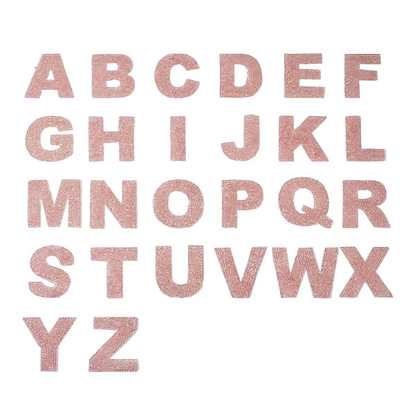 

PandaHall Alphabet Rhinestone Patches, Iron/Sew on Appliques, Costume Accessories, for Clothes, Bag Pants, Shoes, Cellphone Case, Pink...