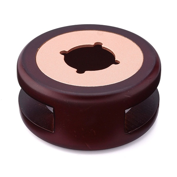 

PandaHall Wooden Wax Furnace, with Brass Findings, Round, Rose Gold, 78.5x35mm Brass