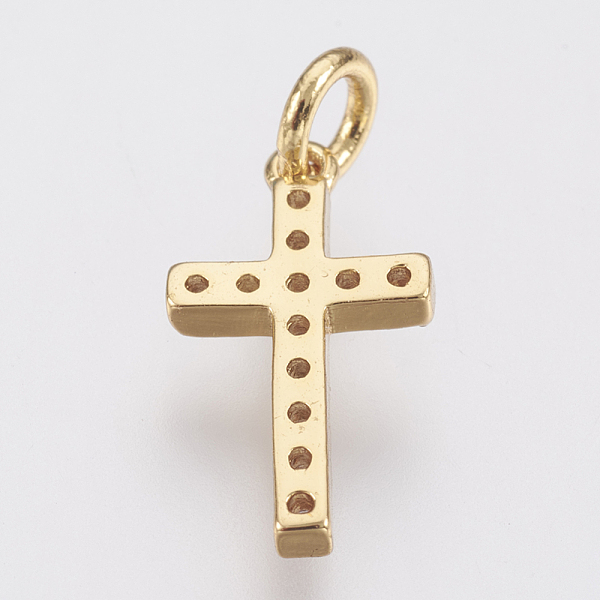 

PandaHall Brass Micro Pave Cubic Zirconia Pendants, Lead Free & Cadmium Free, Cross, Golden, 16x8.5x2mm, Hole: 2.5mm Brass+Cubic Zirconia...