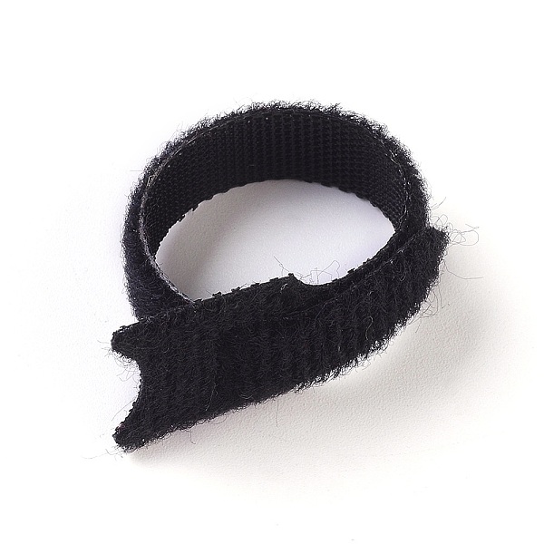 

PandaHall Magic Sticker Polyester Nuckle Cable Ties Reusable Self-Adhesive Headphone Cable Line Bundle Polyester Cable Ties Magic Tie, Black...