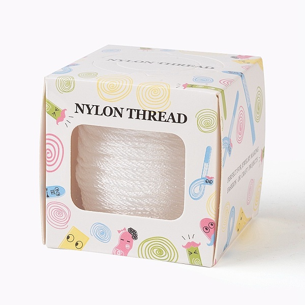 

PandaHall Nylon Thread, White, 1.0mm, about 49.21 yards(45m)/roll Nylon White