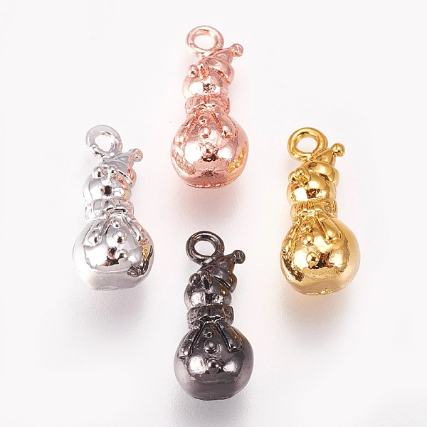 

PandaHall Alloy Pendants, Christmas Series, Snowman, Mixed Color, 15x6x6mm, Hole: 1.5mm Alloy Others Multicolor