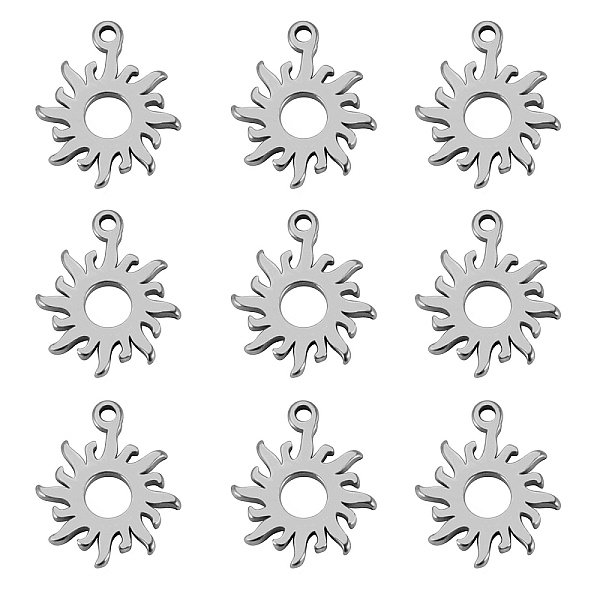 

PandaHall 304 Stainless Steel Charms, Sun, Stainless Steel Color, 12.5x10x1mm, Hole: 1mm 304 Stainless Steel Sun
