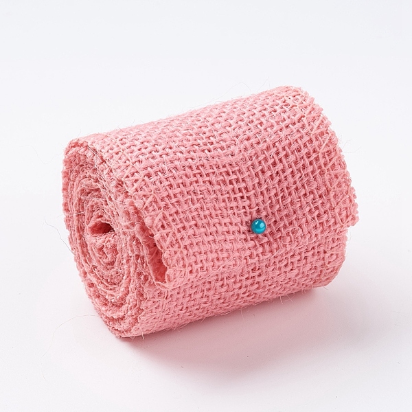 

PandaHall Linen Rolls, Jute Ribbons For Craft Making, Pink, 2-1/4 inch(58mm) Linen None Pink