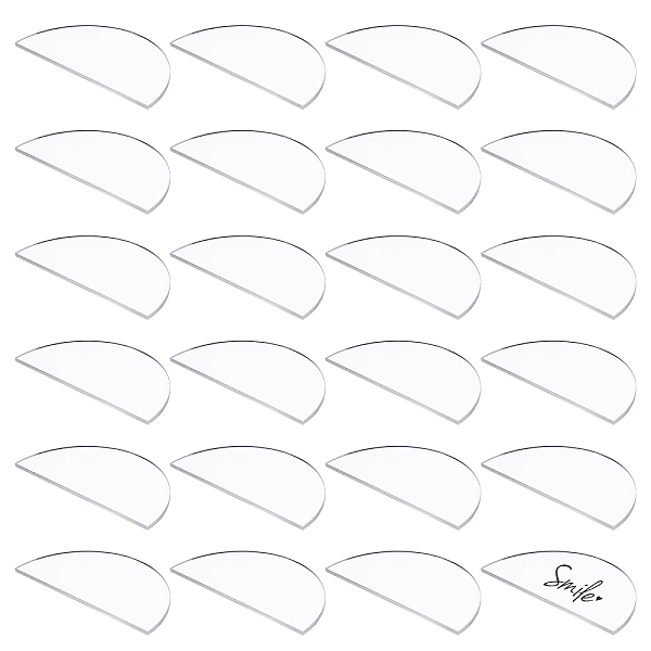 PandaHall 24Pcs Acrylic Wedding Place Card, for Wedding, Parties, DIY Blank Semicircle Acrylic Table Numbers Wish Sign, Clear, 51x102x2.5mm...