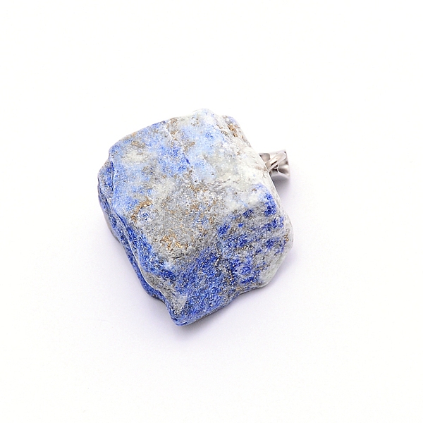 

PandaHall Natural Lapis Lazuli Pendants, with Alloy Accessories, with Platinum Peg Bail & Snap On Bails, Irregularity Shape...
