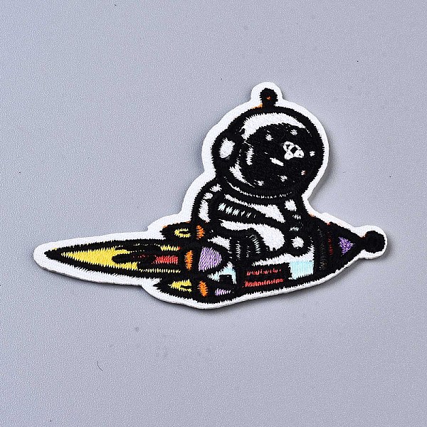 

PandaHall Spaceman Appliques, Computerized Embroidery Cloth Iron on/Sew on Patches, Costume Accessories, Colorful, 45.5x68x1.5mm Cloth Human