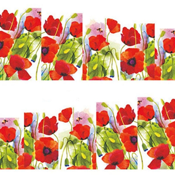 

PandaHall Watermark Slider Gel Nail Art, Flower Starry Sky Pattern Full-Cover Wraps Nail Stickers, for Woman Girls DIY Nail Art Design...