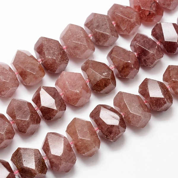 

PandaHall Natural Strawberry Quartz Bead Strands, Nuggets, 15~25x13~17mm, Hole: 2.5mm, about 26pcs/strand, 16 inch Strawberry Quartz Nuggets