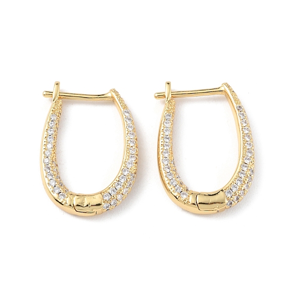 

PandaHall Clear Cubic Zirconia Teardrop Hoop Earrings, Brass Jewelry for Women, Cadmium Free & Lead Free, Real 18K Gold Plated, 24x16x3mm...