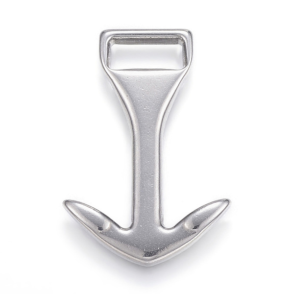 

PandaHall 304 Stainless Steel Anchor Hook Clasps, For Leather Cord Bracelets Making, Anchor, Stainless Steel Color, 35x23x2.5mm, Hole...