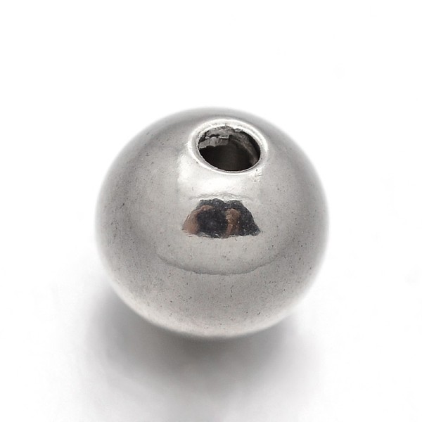 

PandaHall 303 Stainless Steel Beads, Stainless Steel Color, Round, 8mm, Hole: 2mm 303 Stainless Steel Round