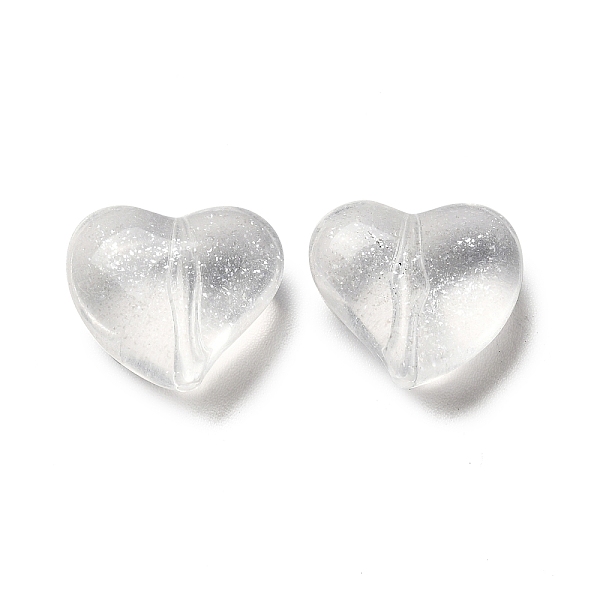 

PandaHall Transparent Acrylic Pendants, with Powder, Heart, Clear, 13x14.5x7mm, Hole: 1mm, about 600pcs/500g Acrylic Heart Clear